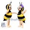 Cute Cartoon Honeybee Couple Mascot Costume 