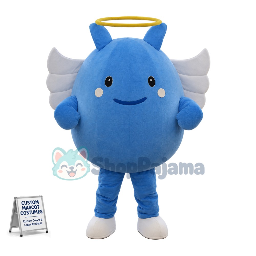 Blue Angle Cartoon Mascot Costume