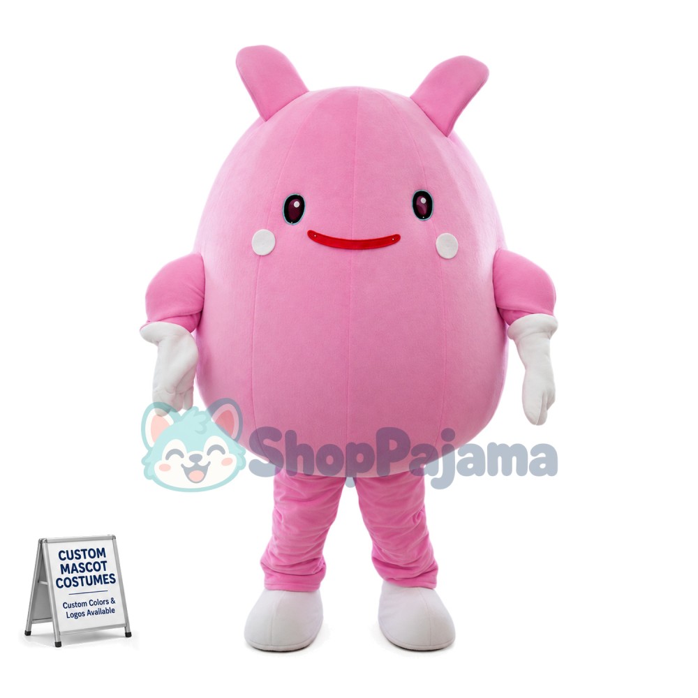 Pink Angel Cartoon Mascot Costume