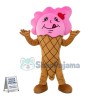 Adult Cartoon Pink Creamy Ice Cream Cone Mascot Costume	