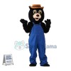 Worker Black Bear Mascot Costume 