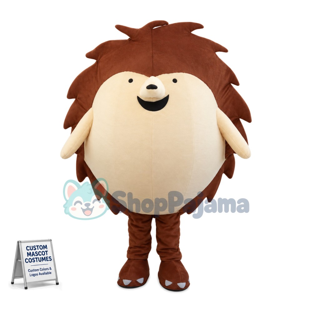 Fat Cartoon Hedgehog Mascot Costume 