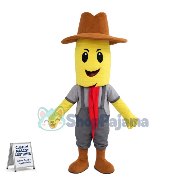 Cowboy Corn Mascot Costume