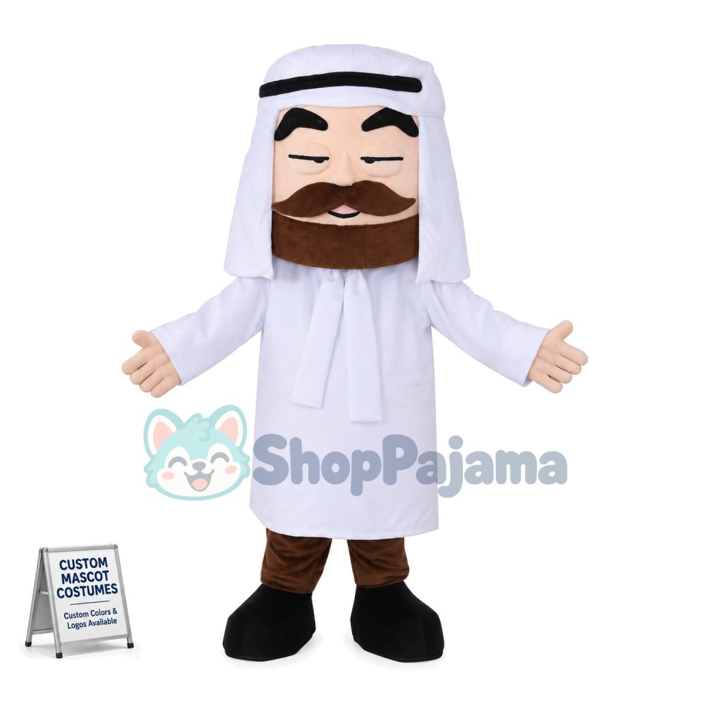 Arab Man Mascot Costume 