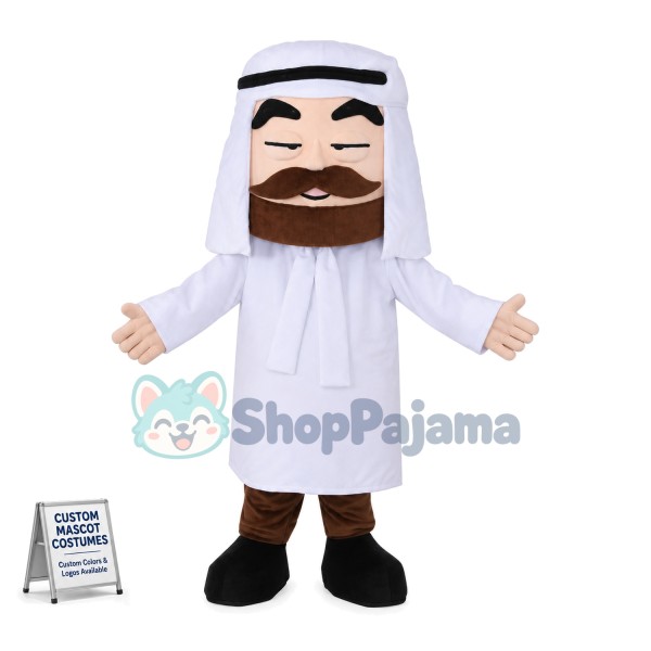 Arab Man Mascot Costume 