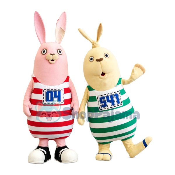 Carefree Rabbit Putin In Jail & Apathetic Rabbit Kirenenko In Jail Mascot Costume	
