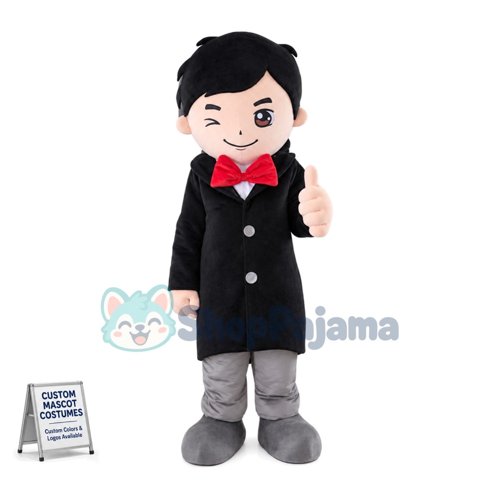 Winking Gentleman Mascot Costume