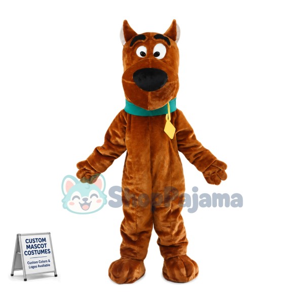 Cowardly Scooby Doo the Great Dane Mascot Costume 