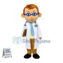 Doctor With Blue Glasses Mascot Costume	