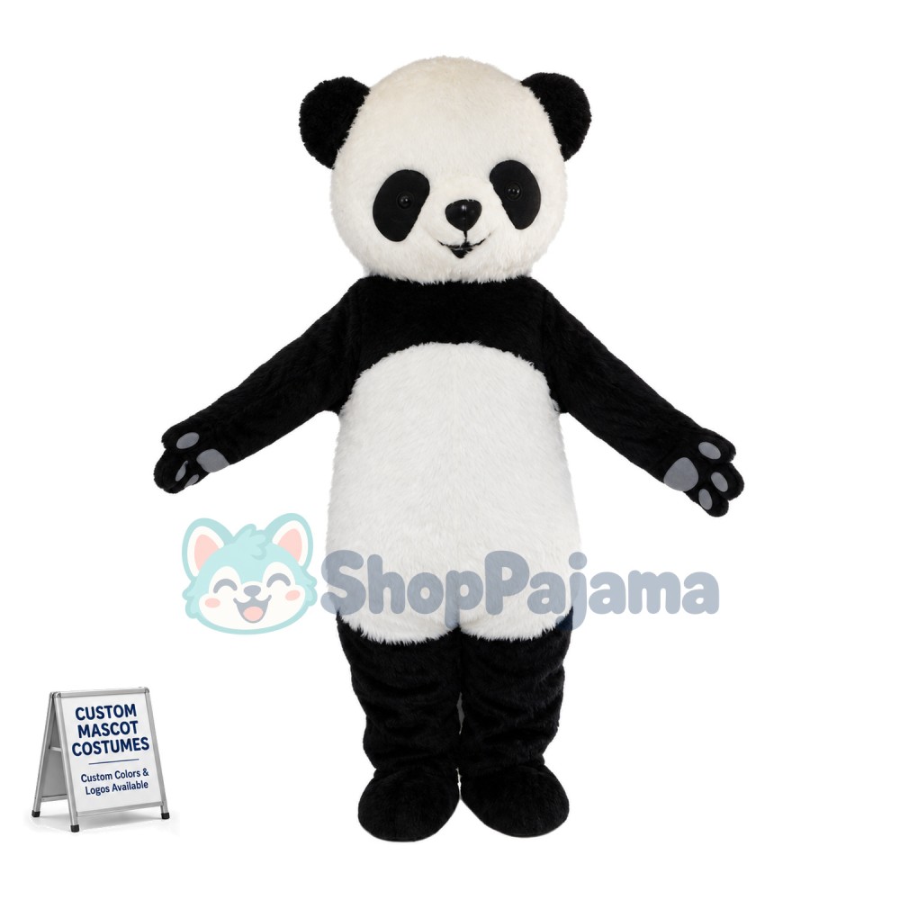 Adult Plush Panda Mascot Costume  