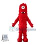 Outgoing Muno the Red Cyclops Mascot Adult Costume 