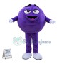 Lightweight Cartoon Purple Chocolate Candy Mascot Adult Costume	