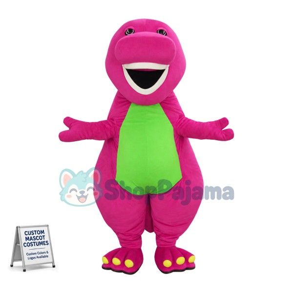 Wise Barney the Dinosaur Mascot Adult Costume 