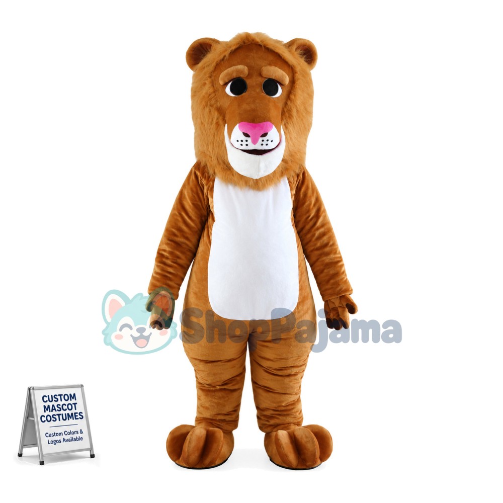 Adult Cartoon Lion Mascot Costume 