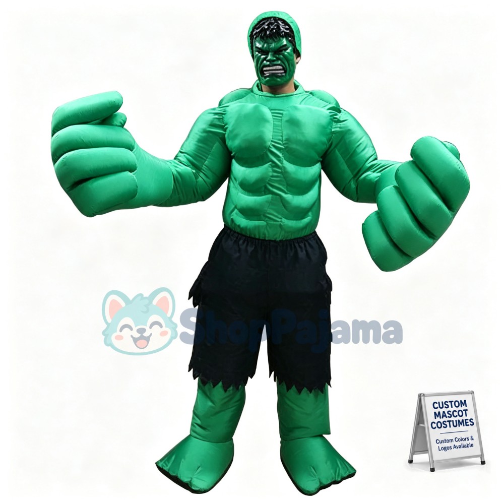 Super Hero Hulk Mascot Costume	