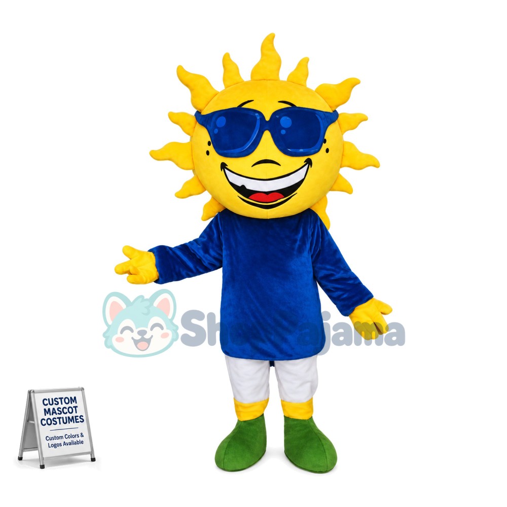Funny Blue Chocolate Bean Man Mascot Cartoon Costume 