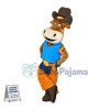Bull Cowboy Mascot Costume 