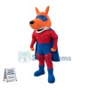 Super Hero Orange Wolf Mascot Costume	