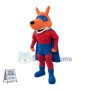Super Hero Orange Wolf Mascot Costume	