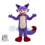 Anime Cartoon Purple Fox Mascot Costume 
