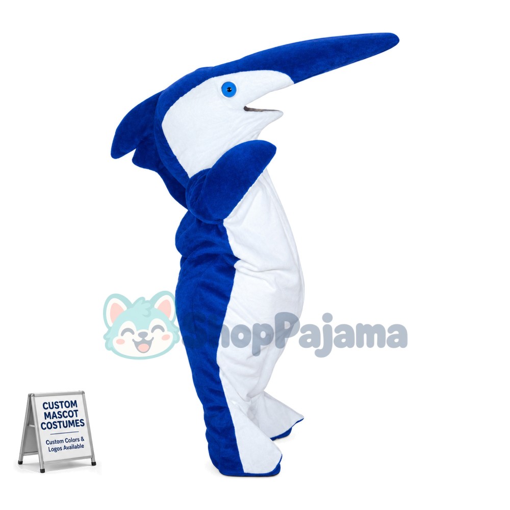 Blue Marlin Mascot Costume 