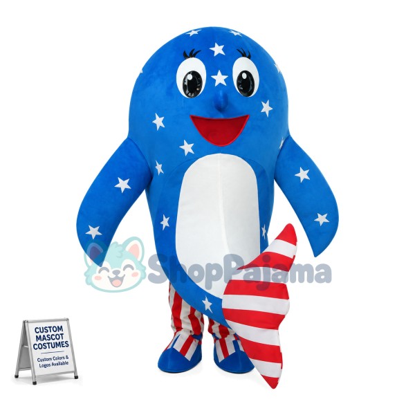 American Dolphin Mascot Costume 