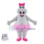 Ballerina Hippo Mascot Costume 