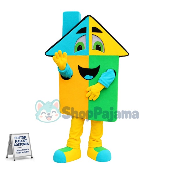 Deluxe Colored House Lightweight Mascot Costume 	