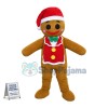 Adult Size Christmas Brown Gingerbread Man Mascot Costume 