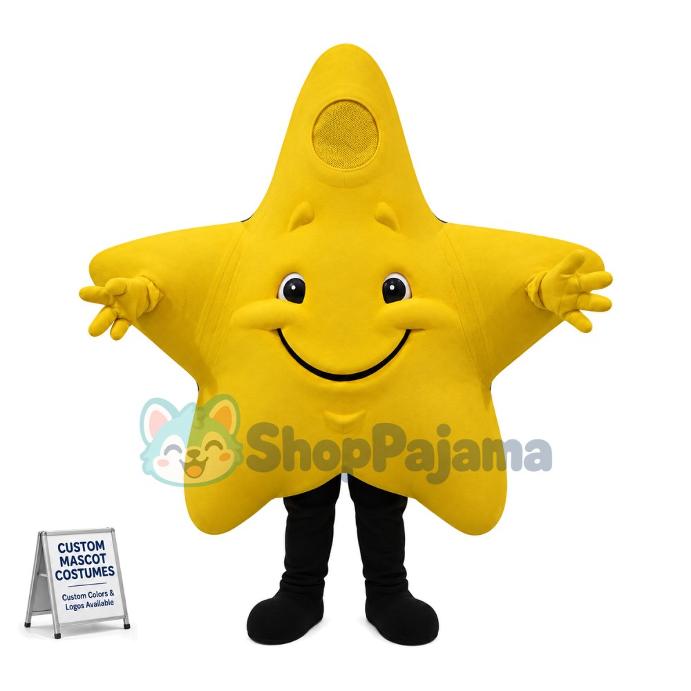 Deluxe Cartoon Yellow Star Mascot Costume	